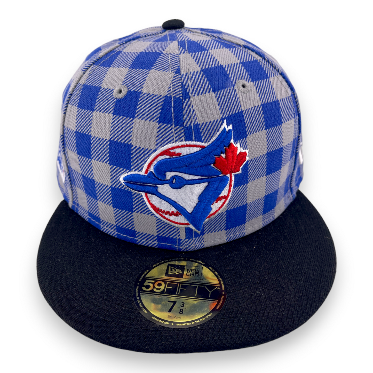 New Era Toronto Blue Jays 1991 All-Star Game Plaid Checkered Blue 59FIFTY Hat Cap