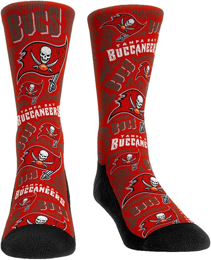 Rock 'Em Socks Tampa Bay Buccaneers NFL Football Logo Sketch Size L/XL 9-13