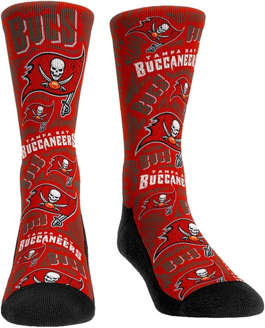 Rock 'Em Socks Tampa Bay Buccaneers NFL Football Logo Sketch Size L/XL 9-13