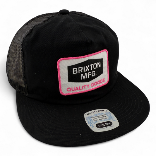 Brixton Company Neon Fallbrook HP Pink Mesh Back Trucker Snapback Adjustable Hat