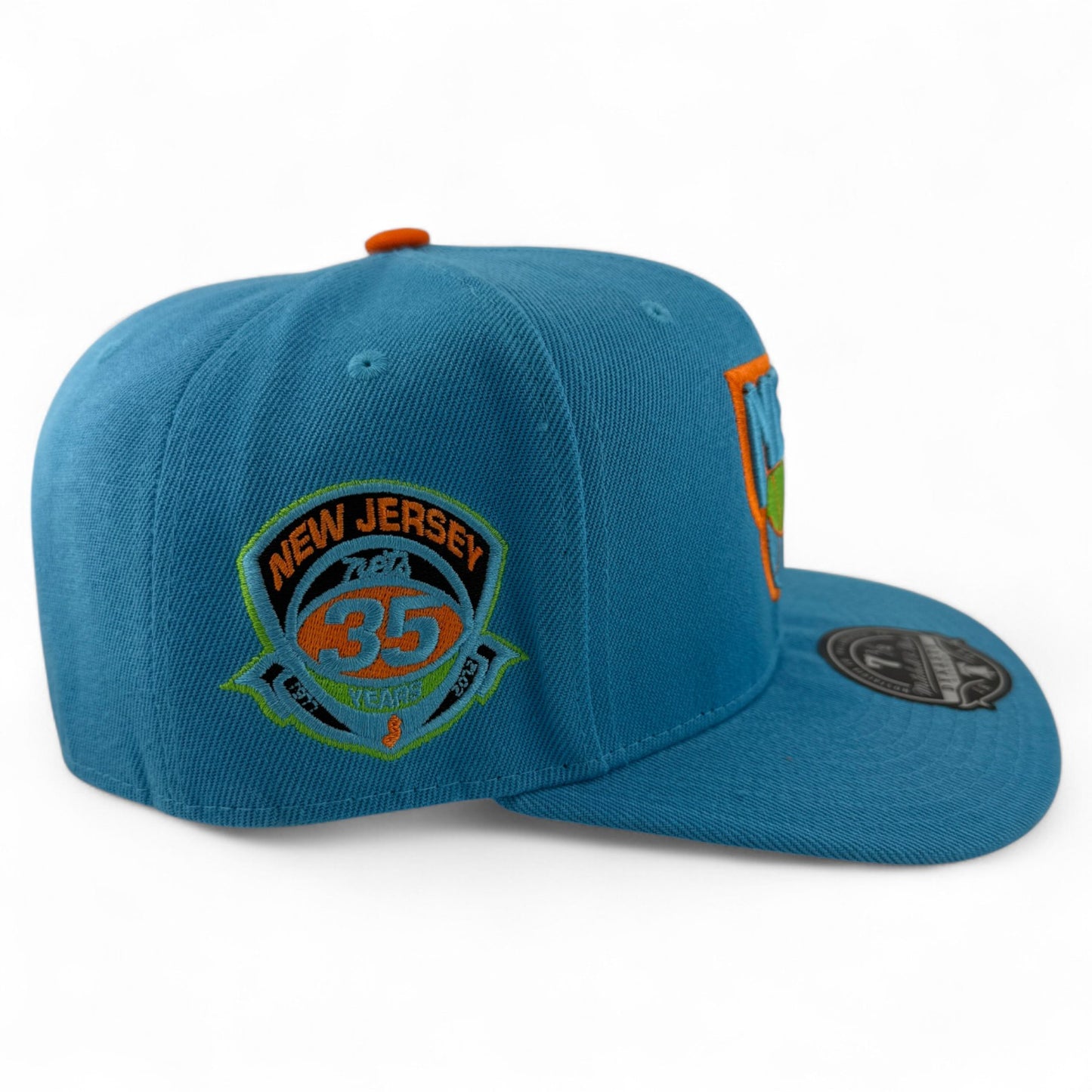 Mitchell & Ness New Jersey Nets NBA Mystery Van Teal Dynasty Fitted Hat Cap