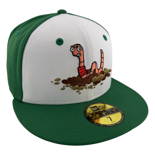 New Era Worcester WooSox MiLB Wicked Worms of Worcester 59Fifty Fitted Hat Cap