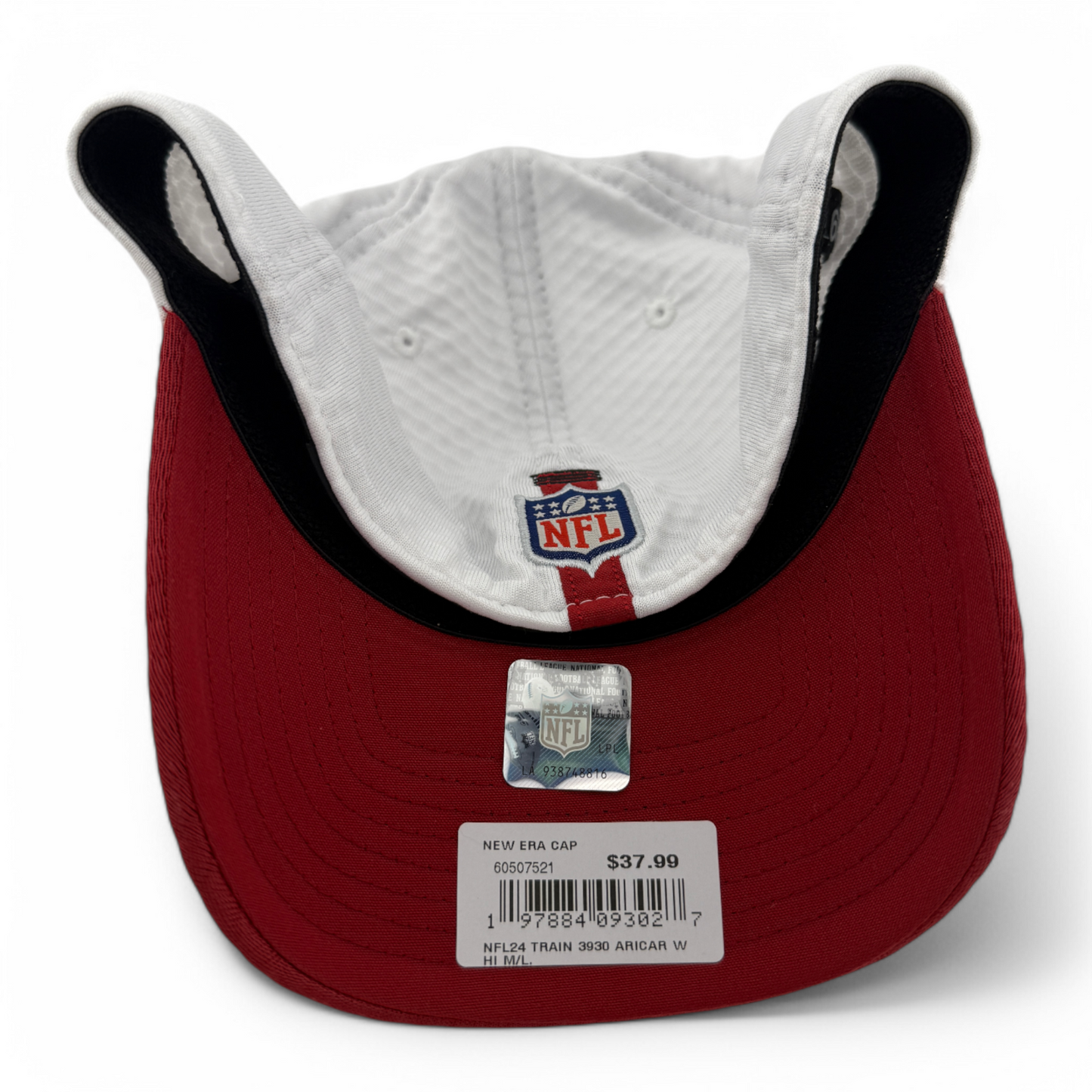 New Era Arizona Cardinals NFL 2024 Training Camp White 39Thirty Flex Fit Hat Cap