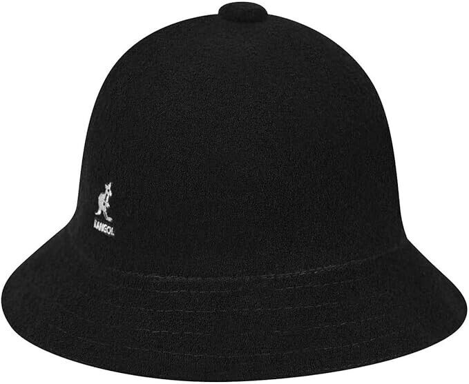 Kangol Bermuda Casual Black White Logo Boonie Bucket Hat Unisex Adult Medium