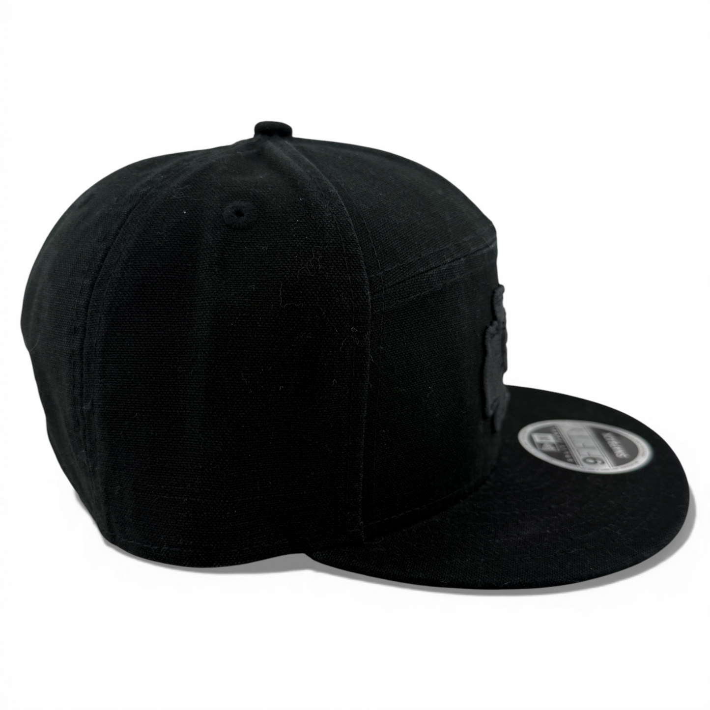 New Era Kansas City Chiefs NFL All Black Split Panel Canvas 9Fifty Snapback Hat