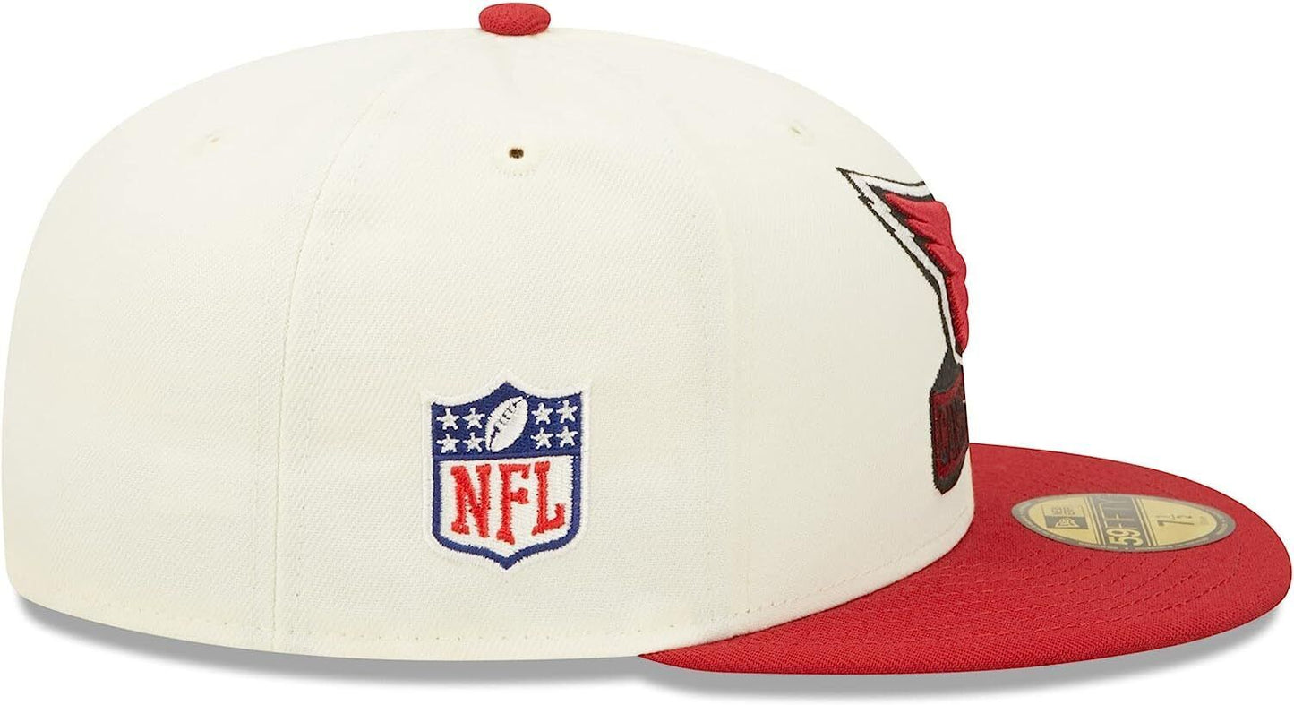 New Era Arizona Cardinals 2022 Sideline NFL Cream 59FIFTY Fitted Hat Cap