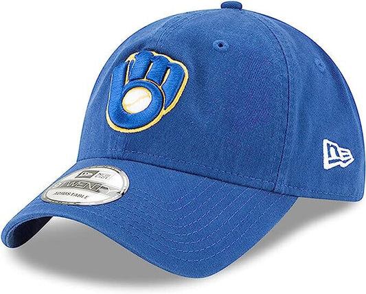 New Era Milwaukee Brewers Core Classic MLB Blue 9Twenty Dad Hat Adjustable Cap