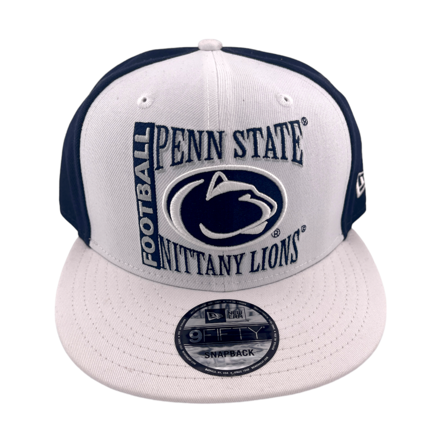 New Era Penn State Nittany Lions Retro Logo Navy Blue/White 9FIFTY Snapback Hat Cap