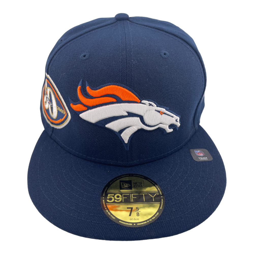 New Era Denver Broncos 50th Anniversery Patch UV Embroidered 59FIFTY Fitted Hat Cap