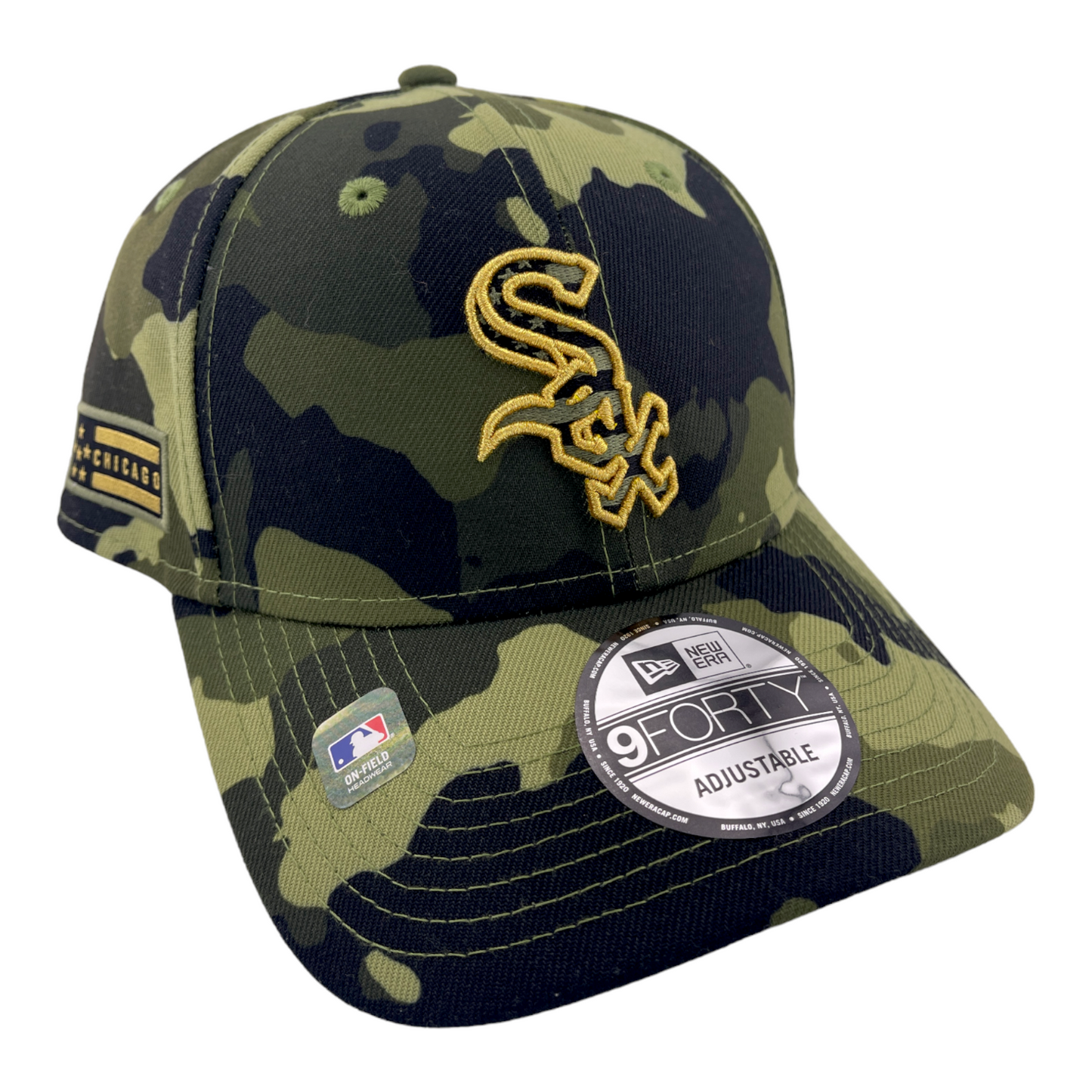 New Era Chicago White Sox 2022 Armed Forces Day Camo 9Forty Snapback Adjustable Hat Cap