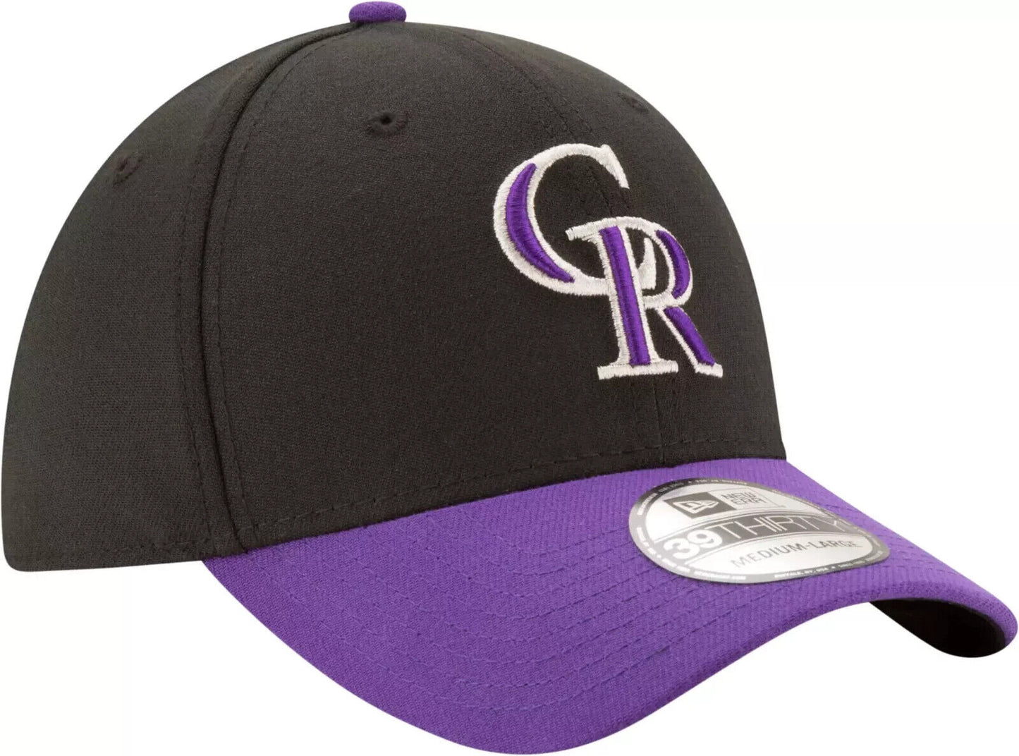 New Era Colorado Rockies MLB Team Classic Black Purple 39Thirty Flex Fit Hat Cap