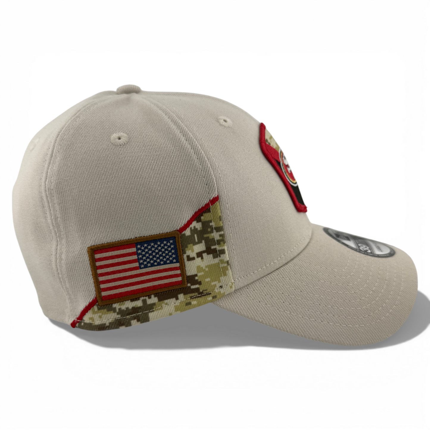 New Era San Francisco 49ers NFL 2023 Salute to Service Tan 39Thirty Flex Fit Hat