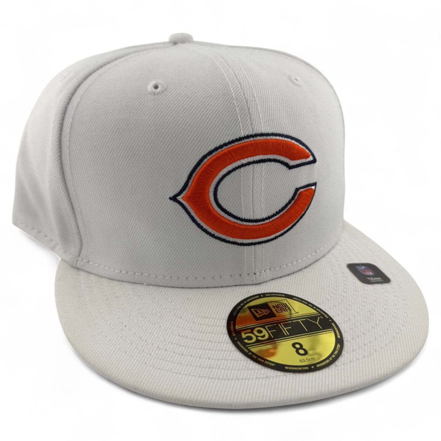 New Era Chicago Bears NFL Team Basic Classic White 59Fifty Fitted Hat Cap