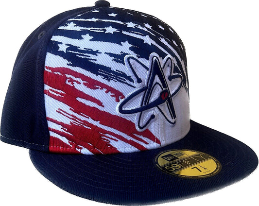 New Era Albuquerque Isotopes 2022 4th of July Flag On-Field 59FIFTY Fitted Hat