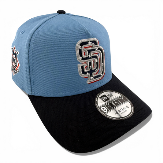 New Era San Diego Padres USA Flag Logo A-Frame 9Forty Snapback Adjustable Hat