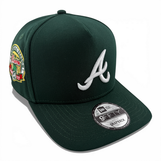 New Era Atlanta Braves MLB Pre-Curved A-Frame 9Fifty Snapback Adjustable Hat Cap