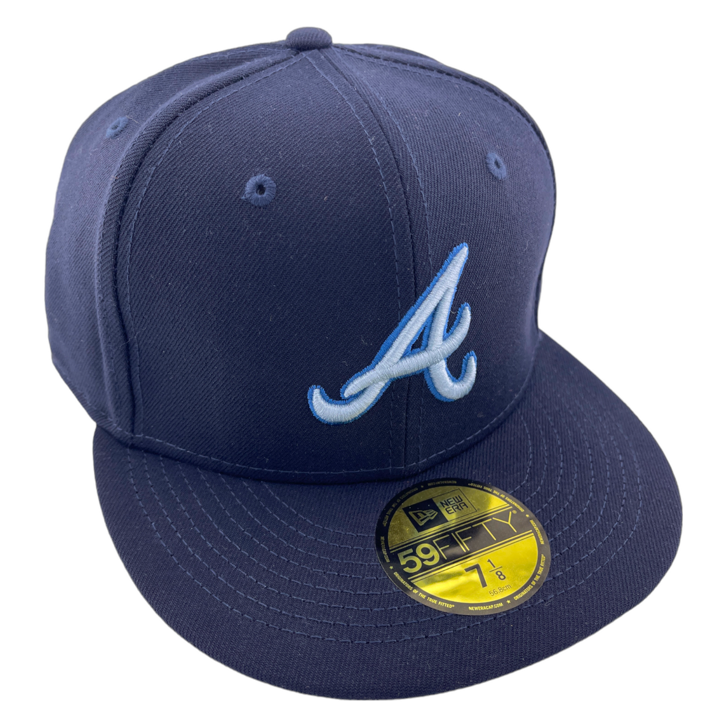 New Era Atlanta Braves MonoCamo Pack Sweatband Navy Blue UV 59FIFTY Fitted Hat