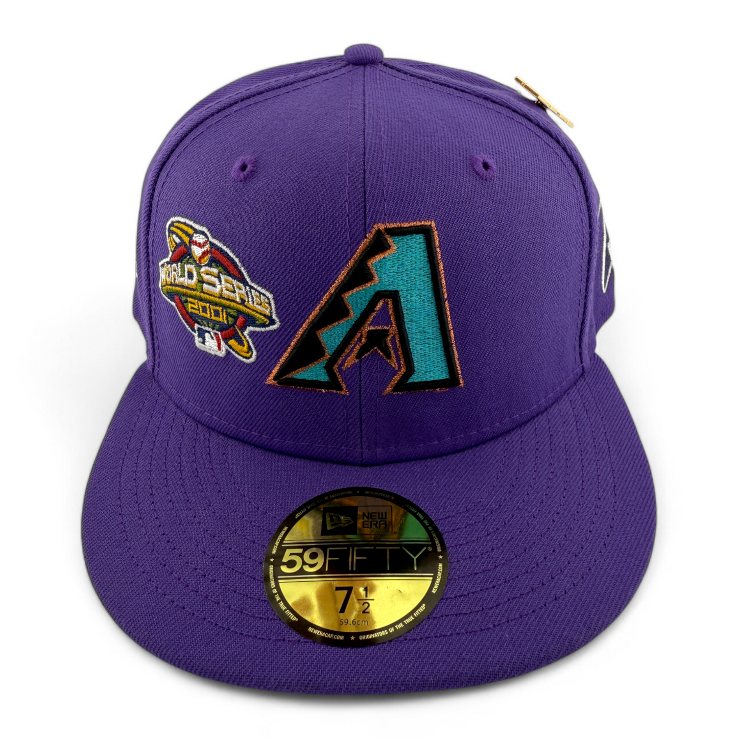 New Era Arizona Diamondbacks MLB Purple Historic Champs 2001 Pin 59FIFTY Fitted