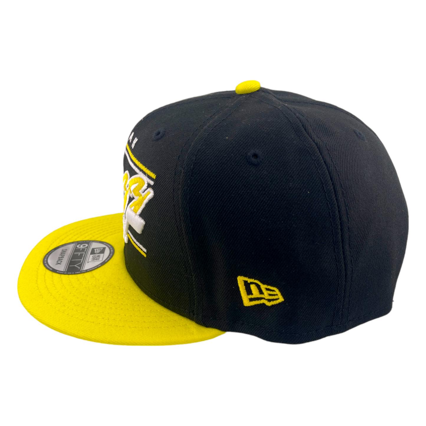 New Era Utah Jazz Team Script Logo Black/Yellow/Grey UV NBA 9FIFTY Snapback Hat Cap