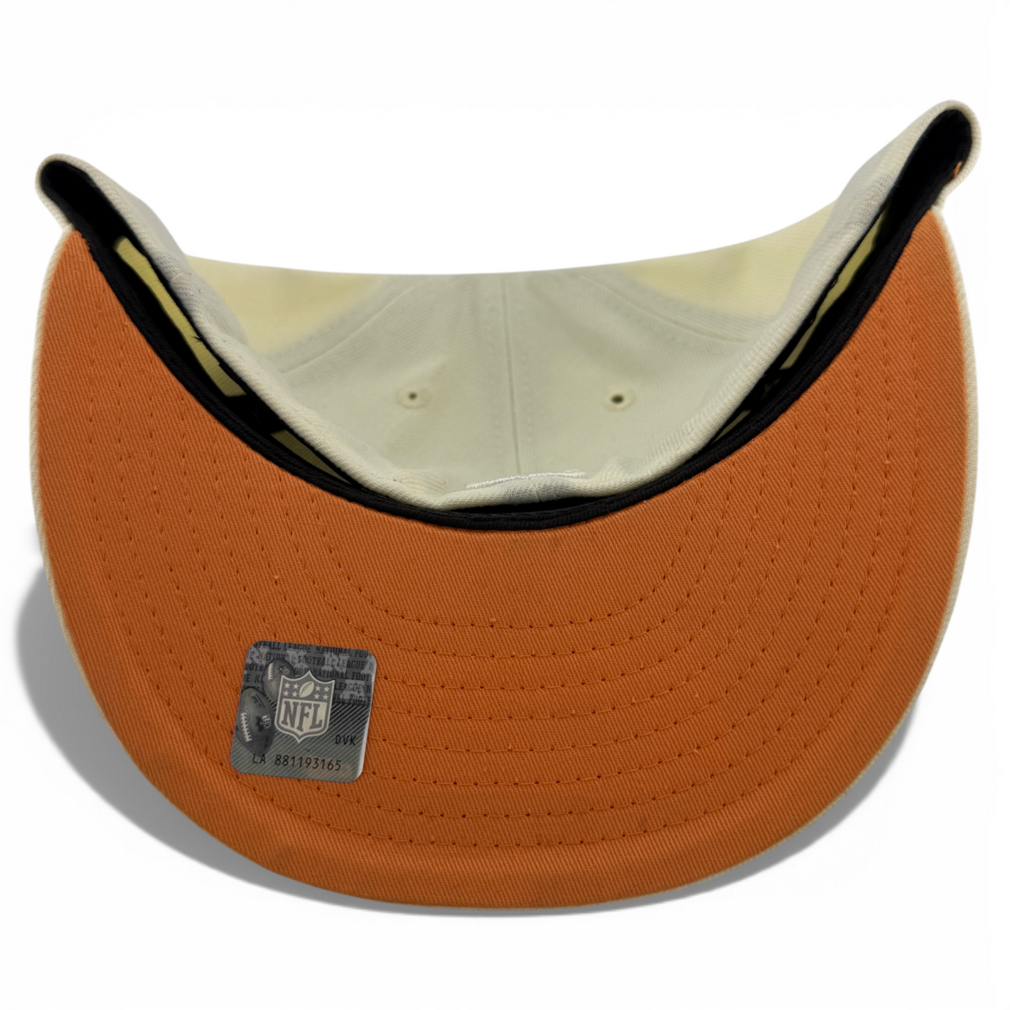 New Era Tampa Bay Buccaneers NFL Cream Throwback 59Fifty Fitted Hat Cap DAMAGED
