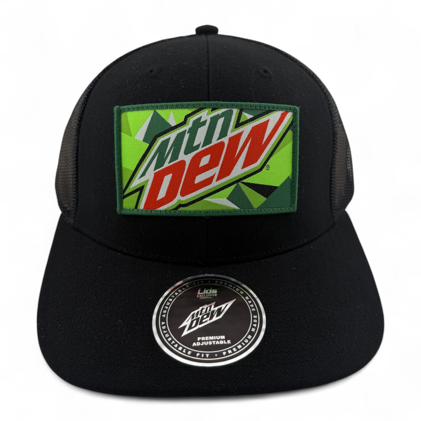 Mountain Dew Original Lids Exclusive Mtn Dew Trucker Adjustable Snapback Hat Cap