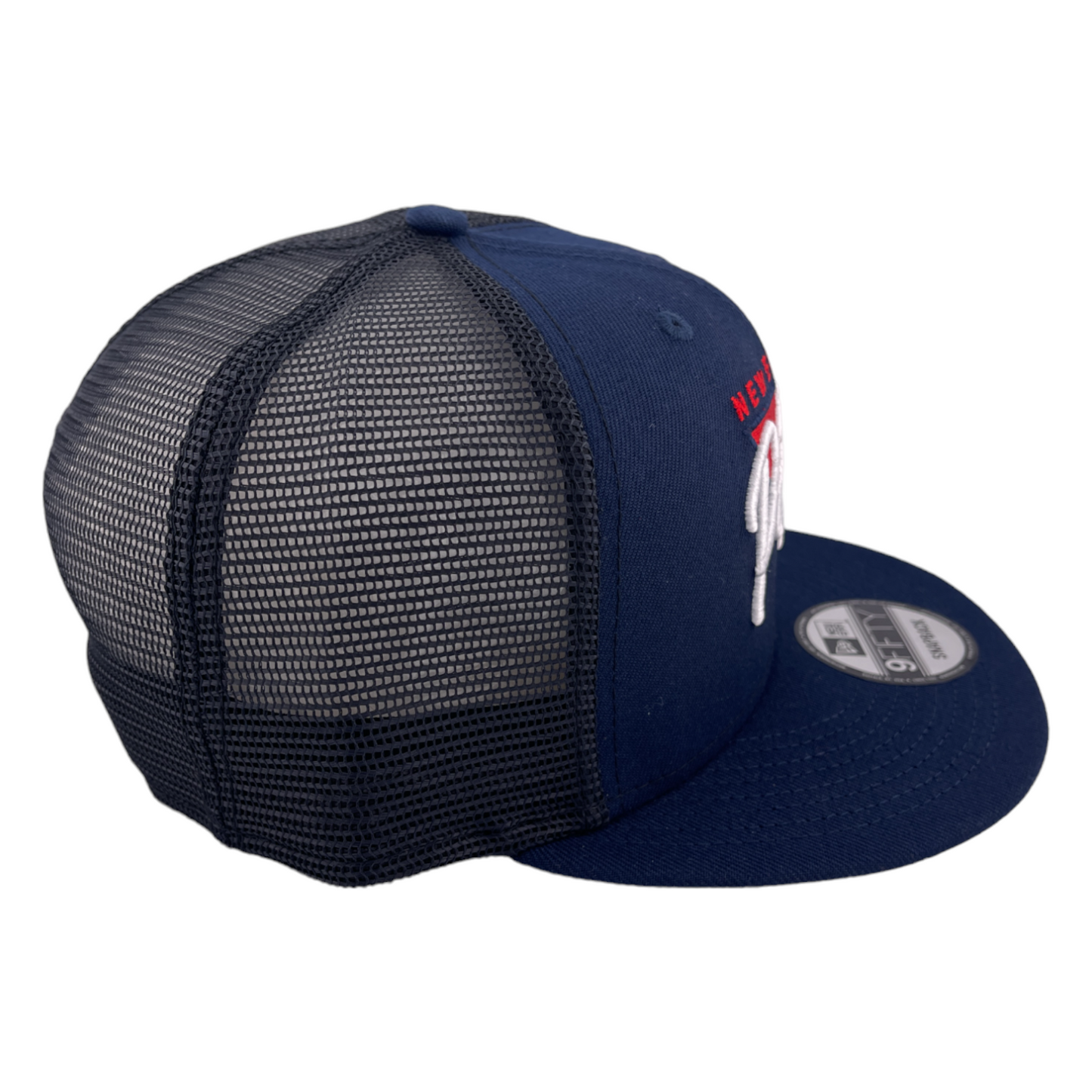 New Era New England Patriots Mesh Back NFL Navy Blue/Grey UV 9FIFTY Snapback Hat Cap