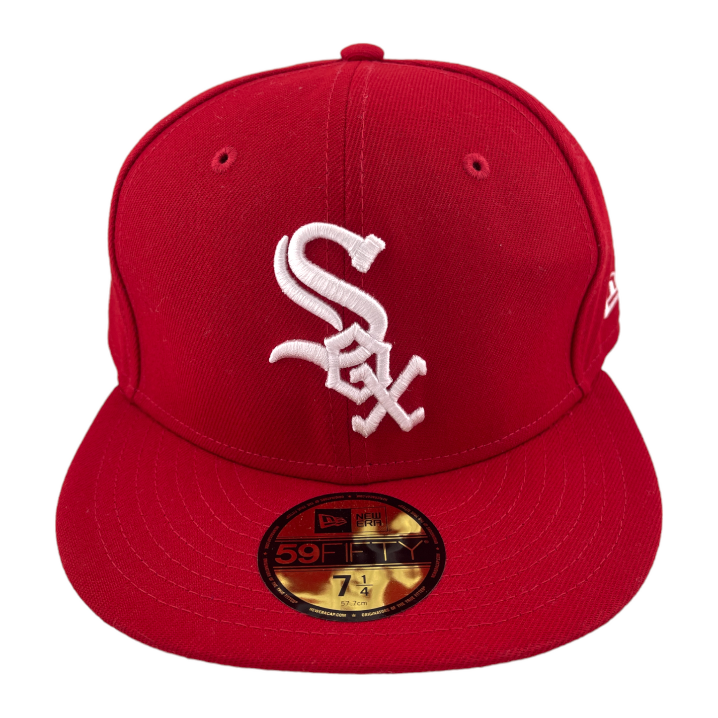 New Era Chicago White Sox Logo Scarlet Red/Grey UV Basic MLB 59FIFTY Fitted Hat Cap