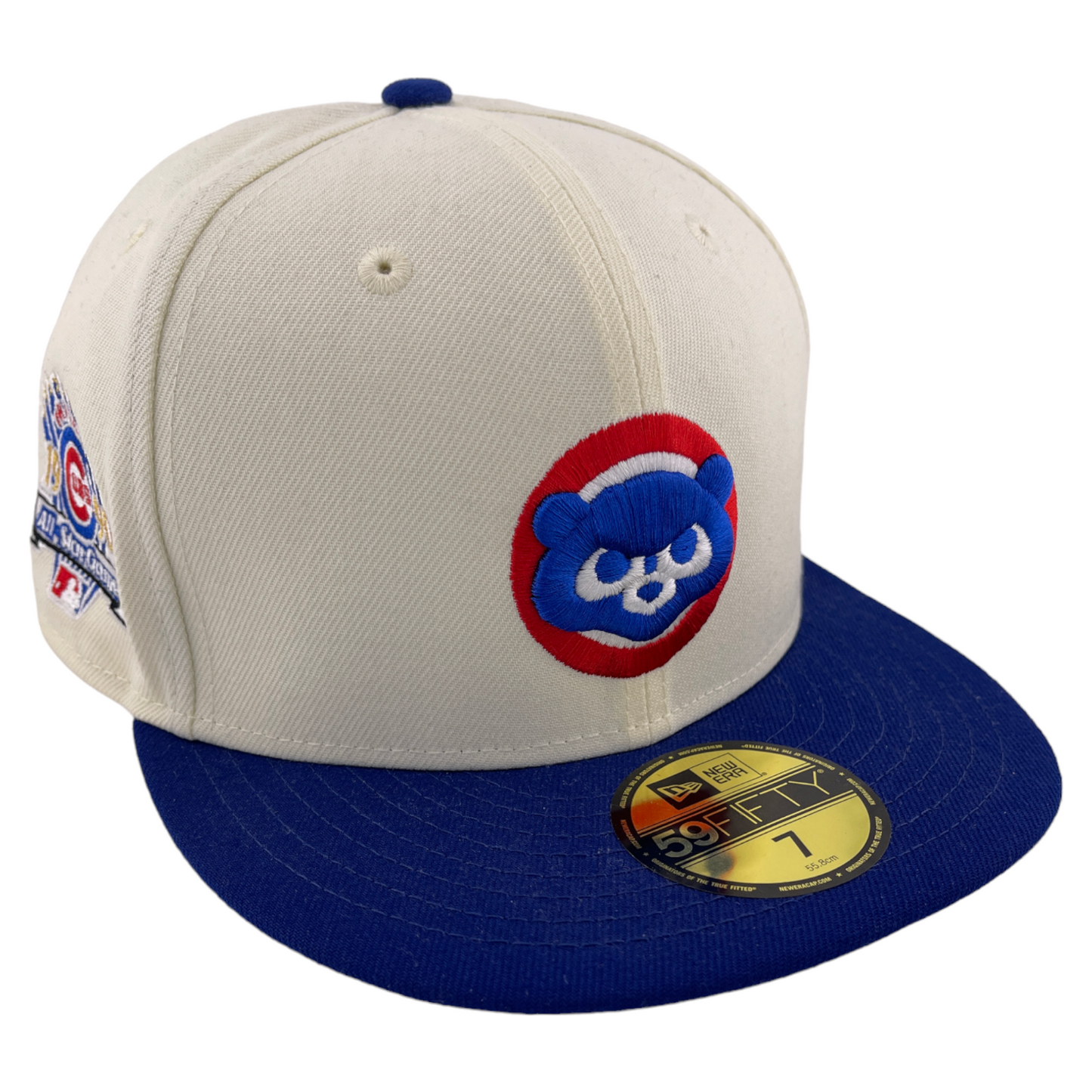 ~NEW DROP~ New Era Chicago Cubs MLB 1990 All-Star Game Cream Retro 59Fifty Fitted Hat Cap