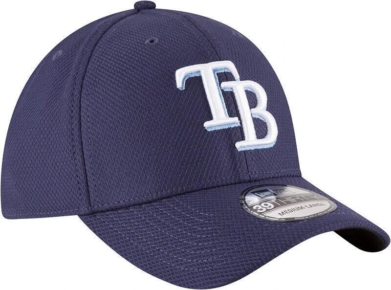 New Era Tampa Bay Rays Diamond MLB Blue 39THIRTY Flex Fit Hat Cap