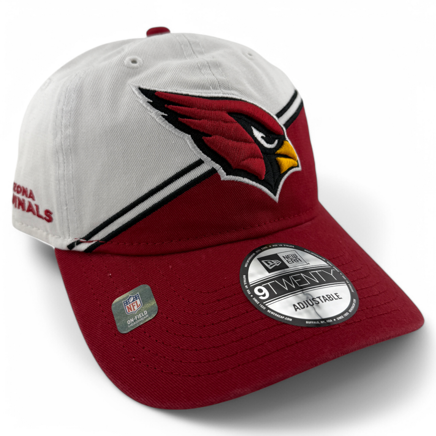New Era Arizona Cardinals NFL 2023 Sideline White 9Twenty Adjustable Dad Hat Cap