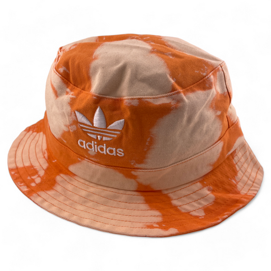 ADIDAS Originals Trefoil Logo Orange Reverse Tie Dye Boonie Bucket Hat OSFA