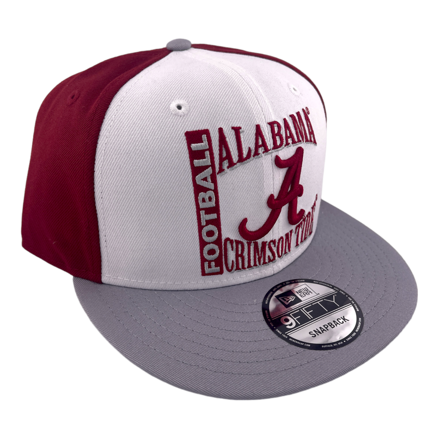 New Era Alabama Crimson Tide Retro NCAA Maroon/White/Grey UV 9FIFTY Snapback Hat Cap