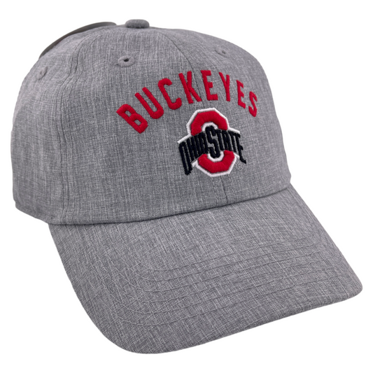 Ohio State University Buckeyes NCAA Logo Heather Grey Adjustable Running Hat Cap