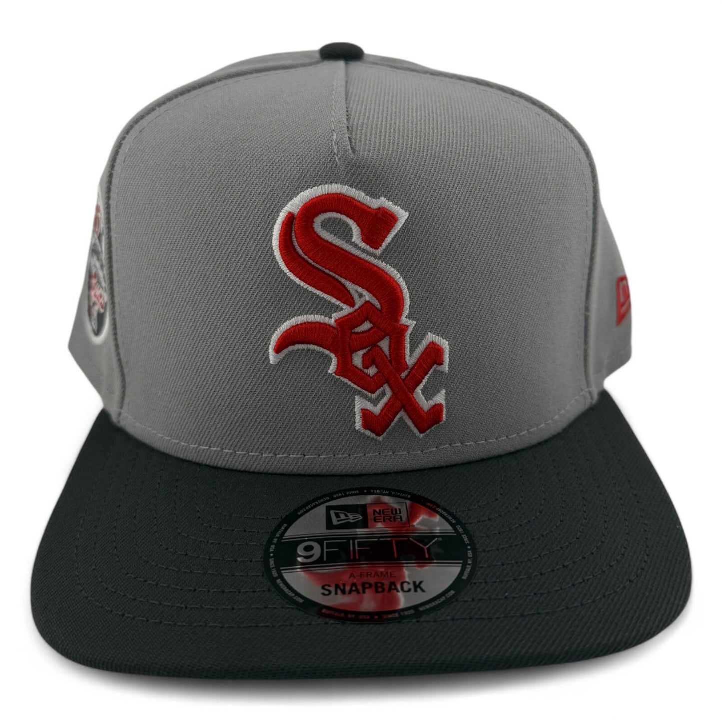 New Era Chicago White Sox MLB Grey A-Frame 9FIFTY Snapback Adjustable Hat Cap