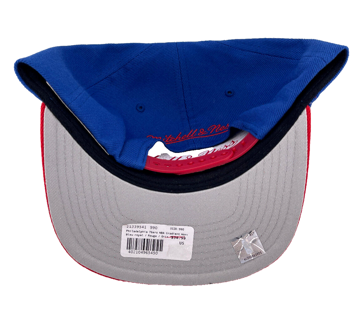 Mitchell & Ness Philadelphia 76ers NBA HWC Gradient Blue/Red UV Snapback Hat