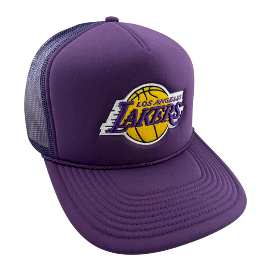 '47 Brand Los Angeles Lakers NBA Foam Trucker A-Frame Snapback Adjustable Hat