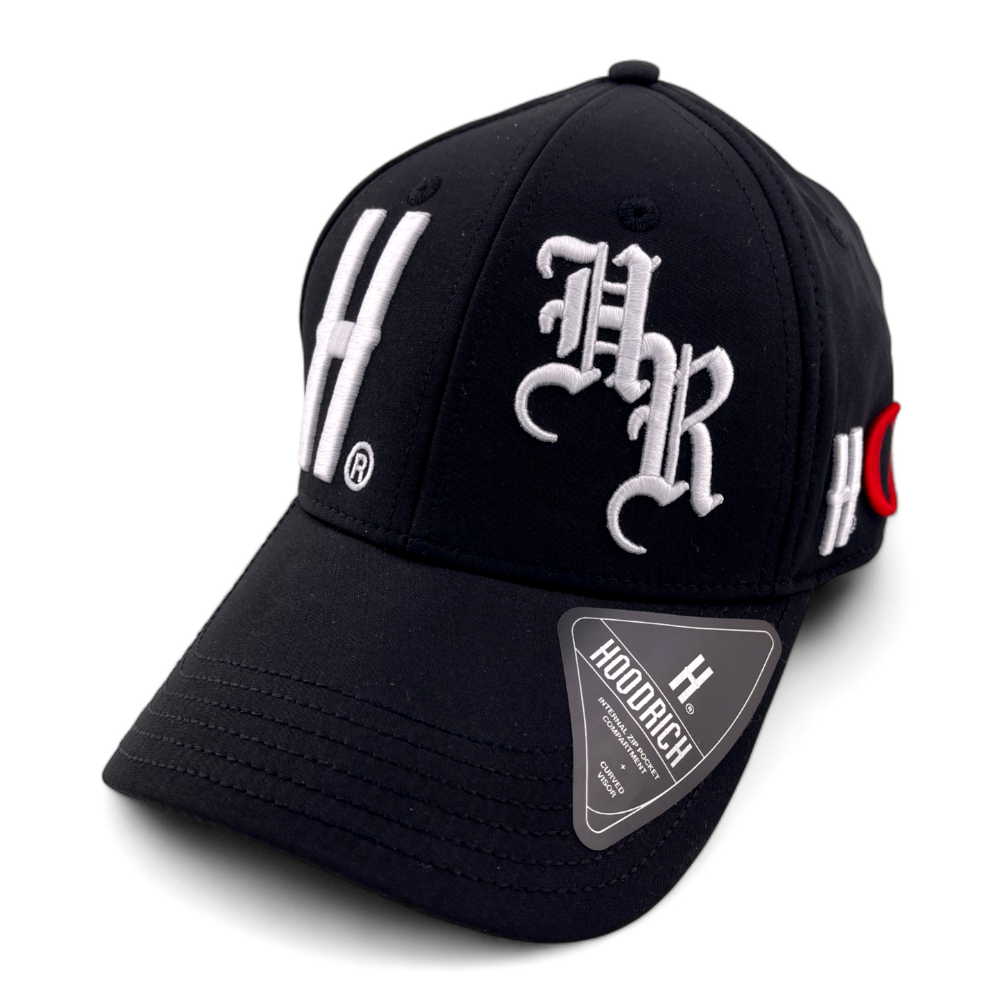 Hoodrich OG Heat Sport Strapback Internal Zipper Pocket Black Adjustable Hat Cap