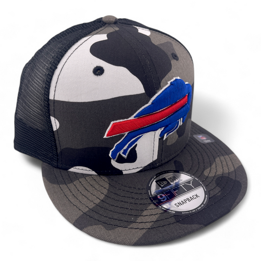 New Era Buffalo Bills NFL White Camo E3 9Fifty Mesh Back Trucker Snapback Hat