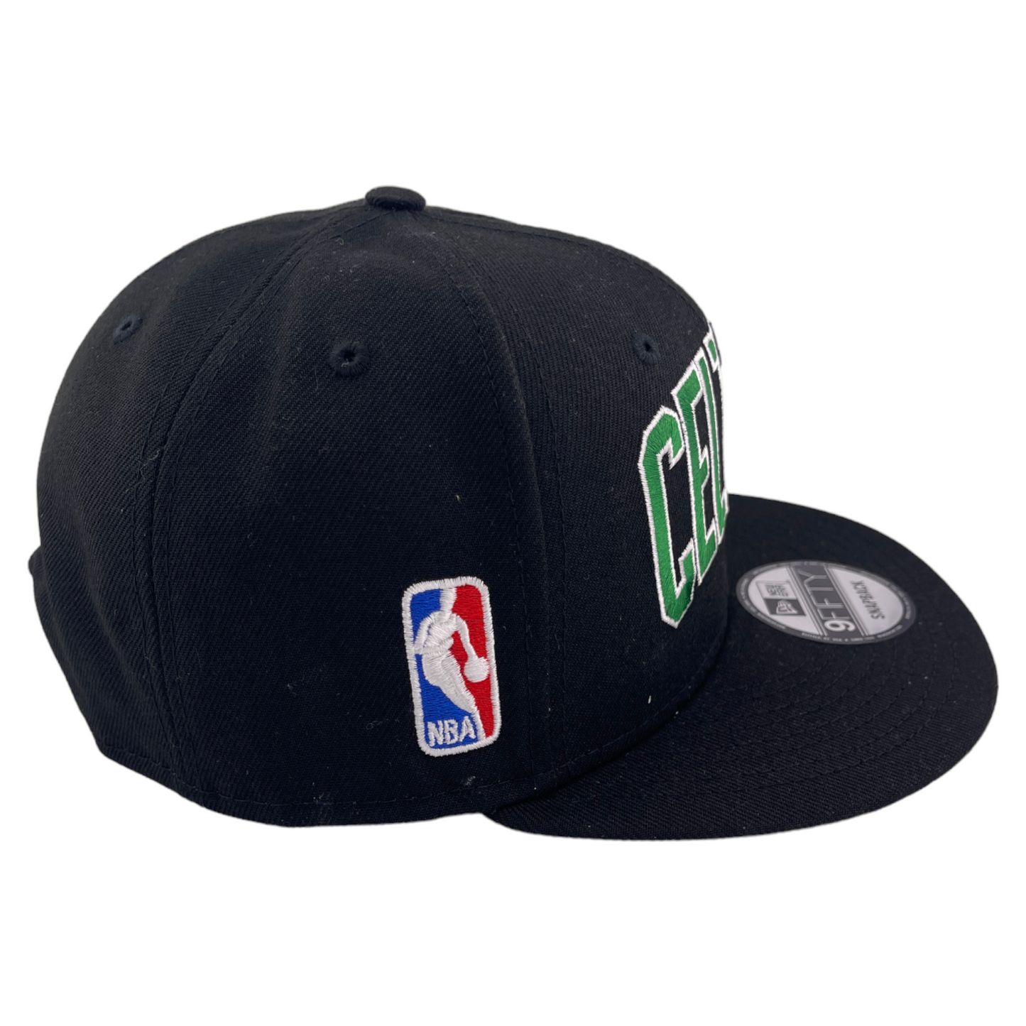 New Era Boston Celtics NBA Side Patch Black Logo Blend 9Fifty Snapback Hat Cap