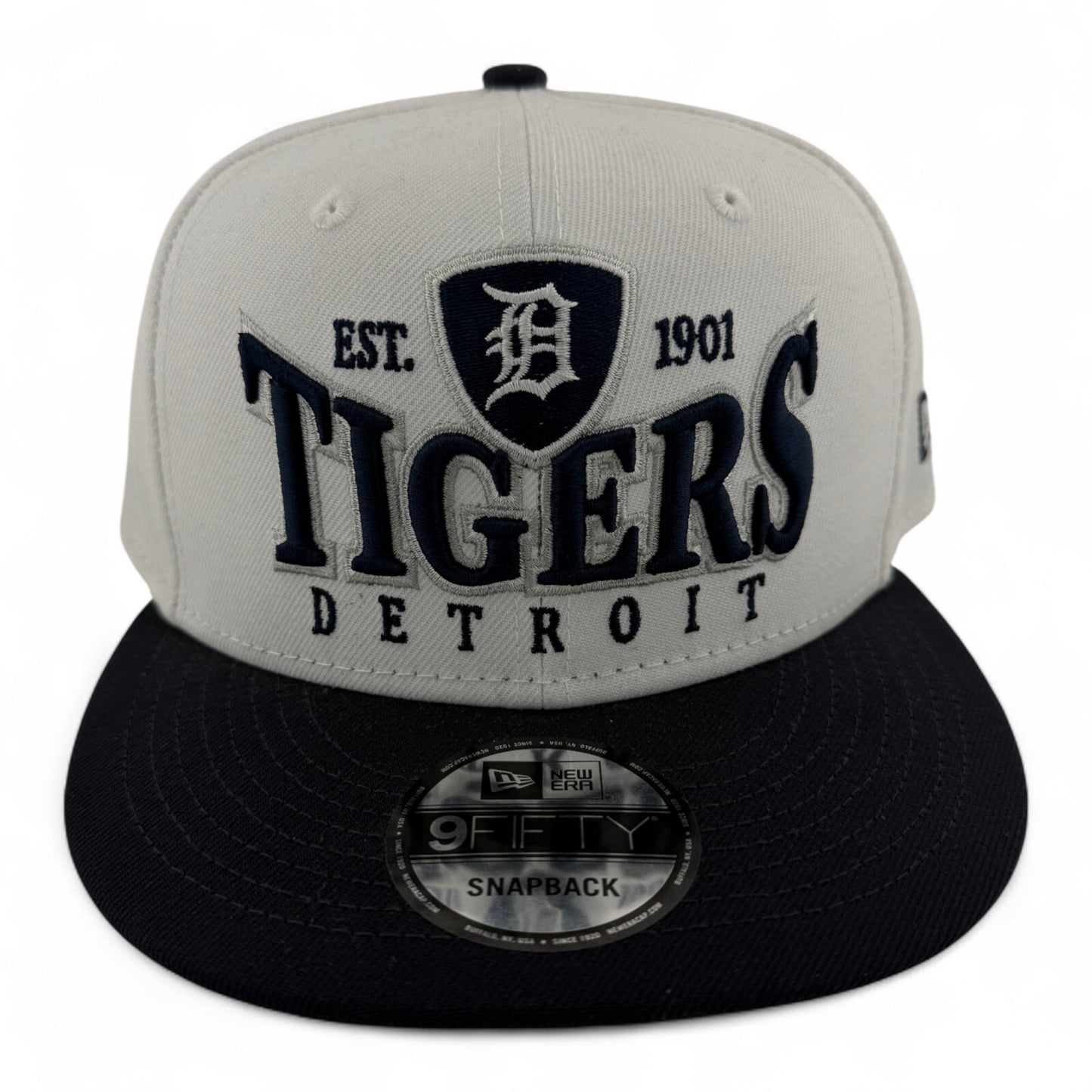 New Era Detroit Tigers MLB Crest Script Logo 9FIFTY Snapback Adjustable Hat Cap