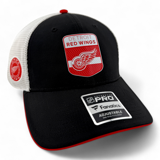 Fanatics Detroit Red Wings NHL Authentic Pro Mesh Snapback Adjustable Hat Cap
