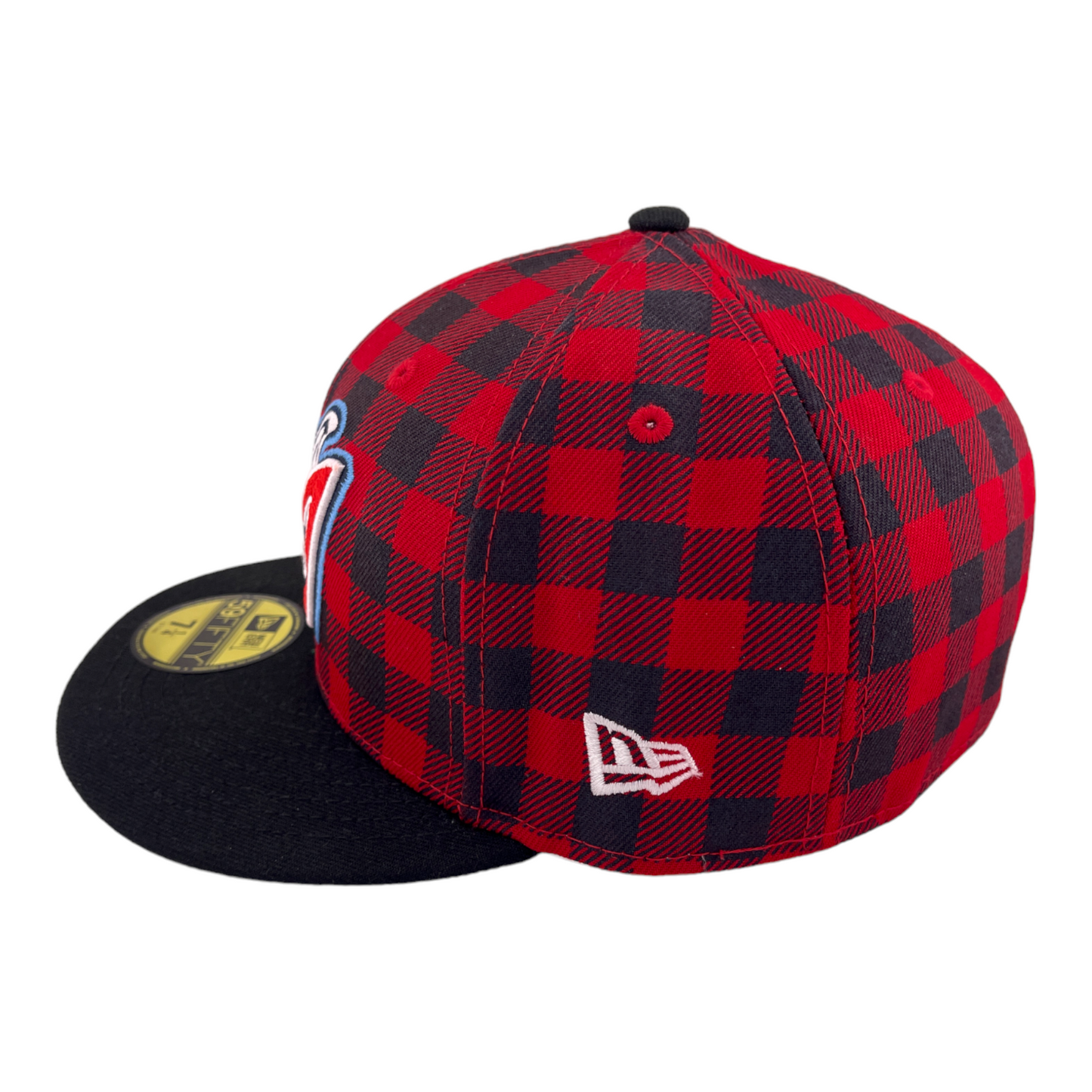 New Era Los Angeles Angels 40th Season Plaid Checkered Red/Black 59FIFTY Hat Cap