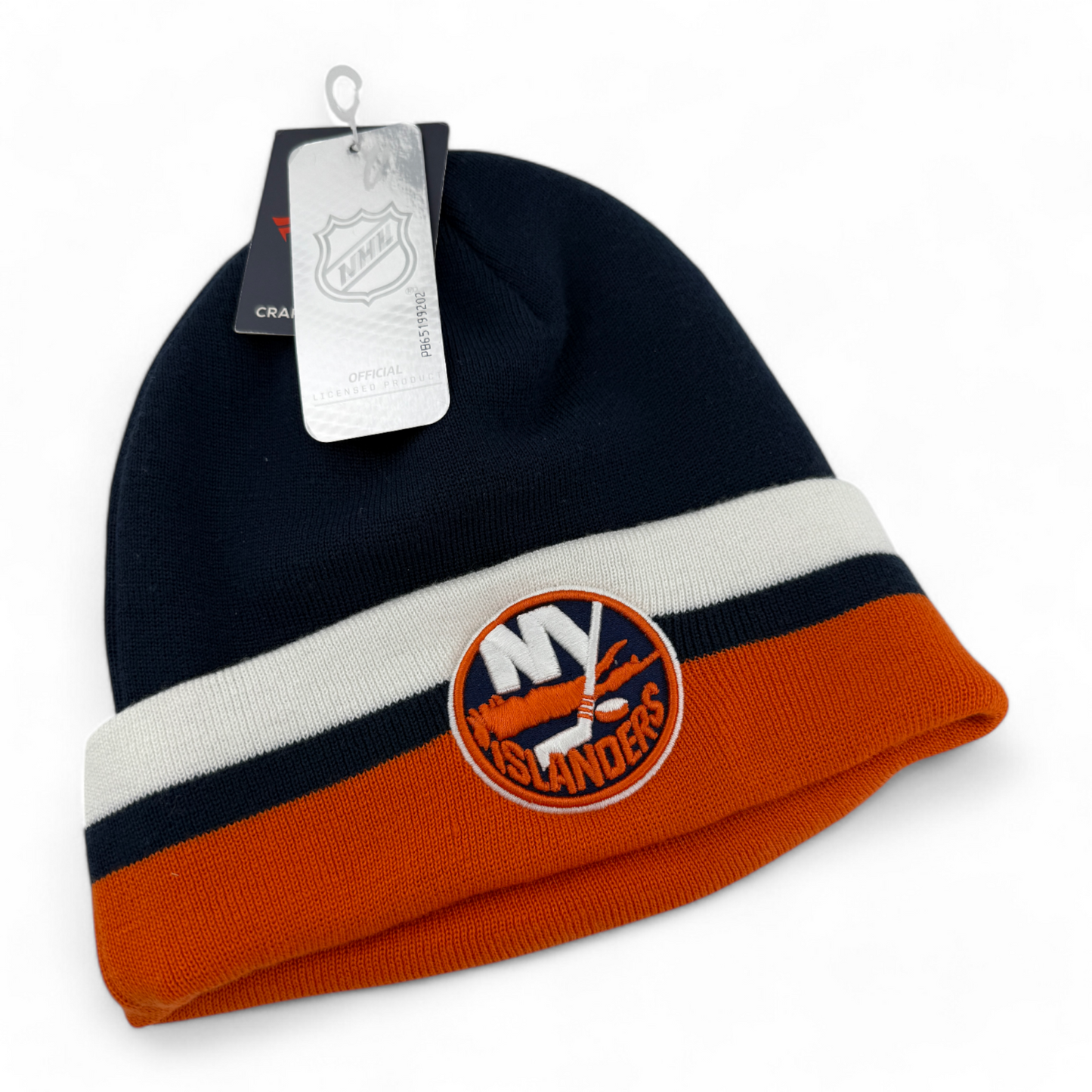 NEW Fanatics New York Islanders NHL Power of 31 Striped Cuffed Knit Hat Cap