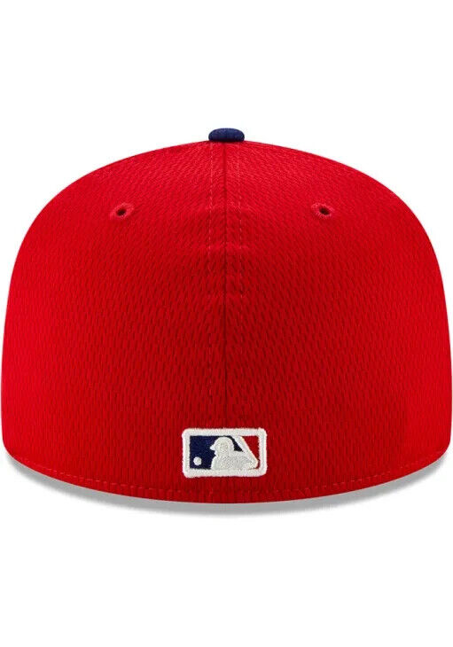 New Era Philadelphia Phillies Batting Practice MLB Bell Red 59FIFTY Fitted Hat Cap