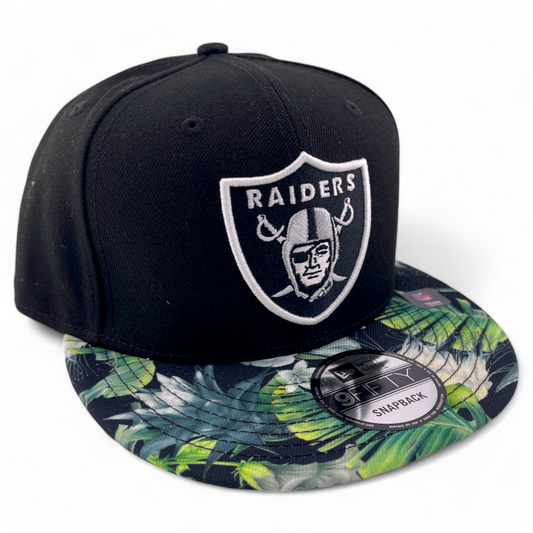 New Era Las Vegas Raiders NFL Floral Brim 9Fifty Trucker Snapback Adjustable Hat