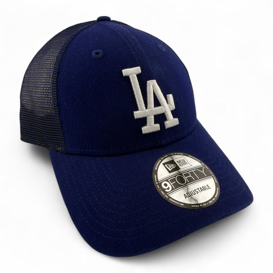 New Era Los Angeles Dodgers MLB Mesh Back Trucker 9Forty Adjustable Snapback Hat