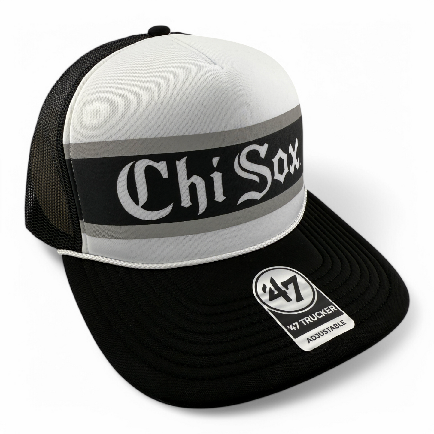 '47 Brand Chicago White Sox "Chi Sox" Region Foam Trucker Snapback Mesh Back Hat