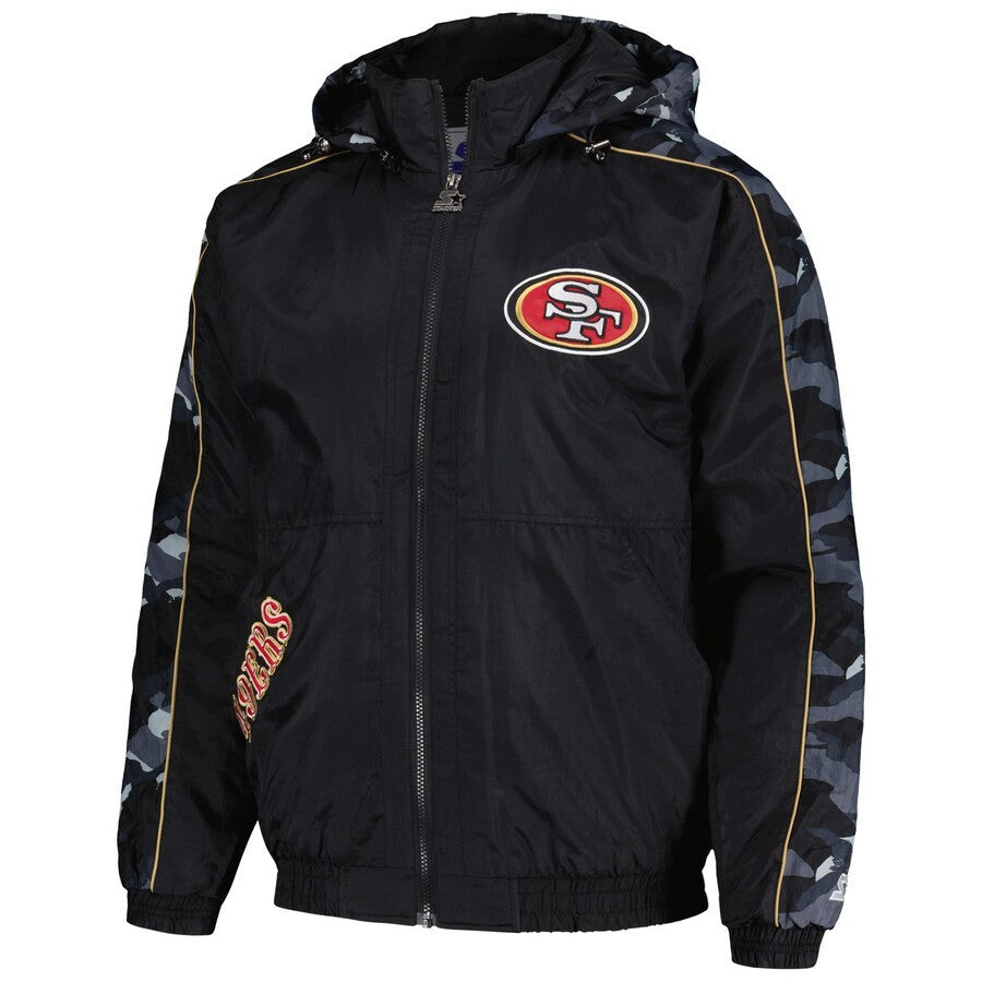Starter San Francisco 49ers NFL Thursday Night Full-Zip Hooded Jacket Mens Large