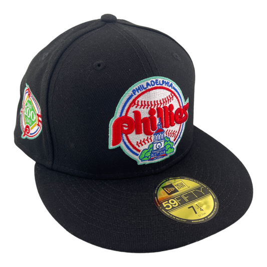 New Era Philadelphia Phillies 100th Anniversary Patch Mint Pack Pack 59FIFTY Hat Cap