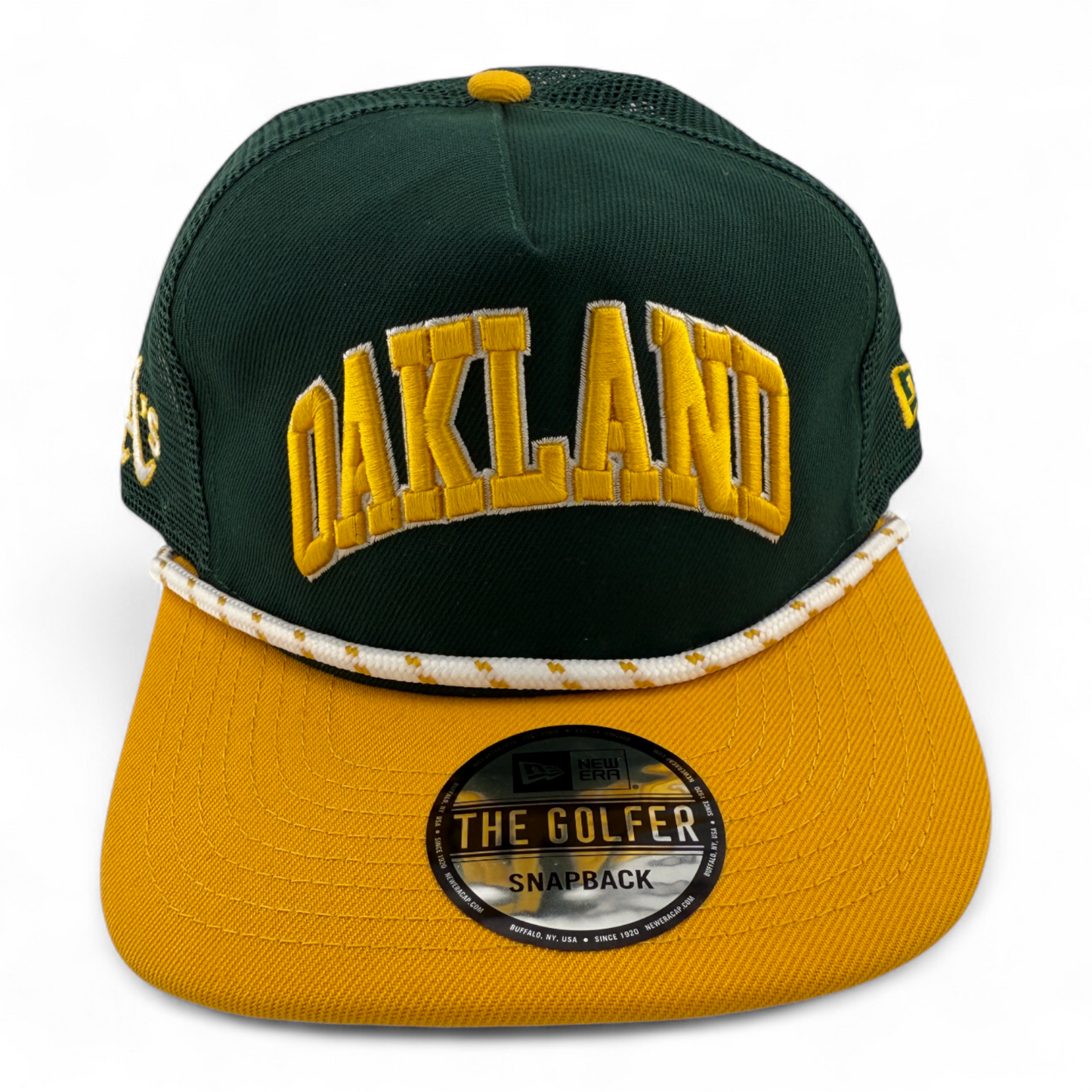 New Era Oakland Athletics A's Wordmark Golfer Rope A-Frame Snapback Adjustable